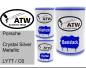 Preview: Porsche, Crystal Silver Metallic, LY7T / C6: 500ml Lackdose + 500ml Klarlack + 250ml Härter - Set, von ATW Autoteile West.